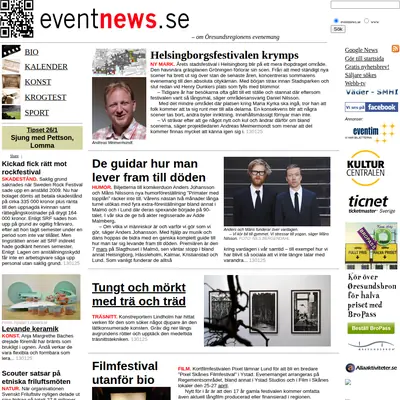 www.eventnews.se startsida 2013