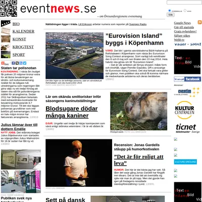 www.eventnews.se startsida 2018