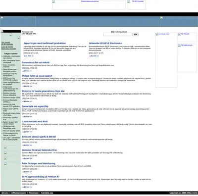 evertiq.se startsida 2001