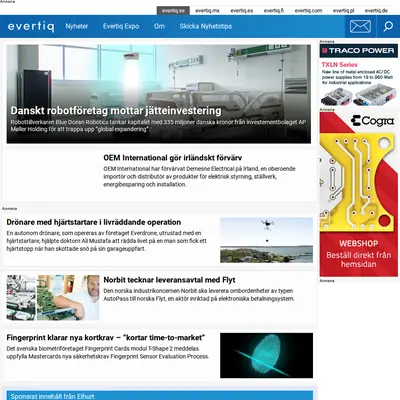 evertiq.se startsida 2022