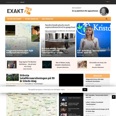 www.exakt24.se startsida 2019