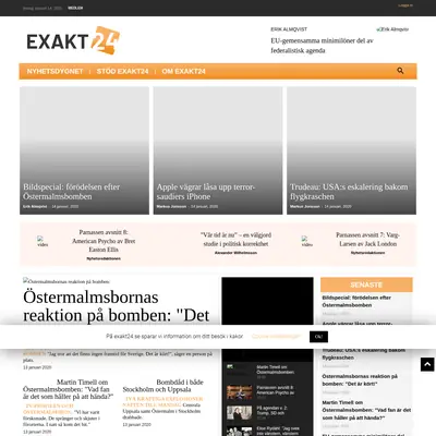 www.exakt24.se startsida 2020