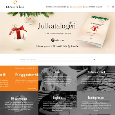 www.exakta.se startsida 2024
