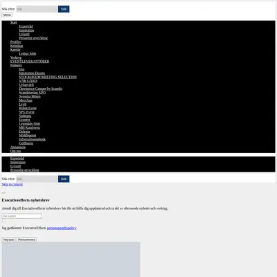 executiveeffect.se startsida 2020