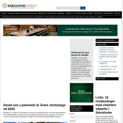 executiveeffect.se startsida 2024