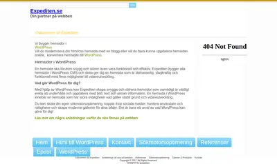 www.expediten.se startsida 2012