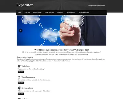 www.expediten.se startsida 2015