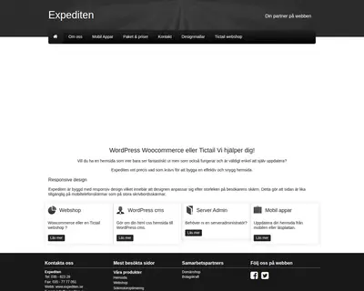 www.expediten.se startsida 2016