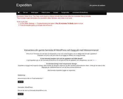 www.expediten.se startsida 2017