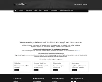 www.expediten.se startsida 2018