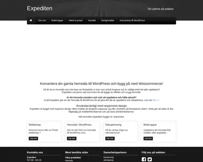 www.expediten.se startsida 2019