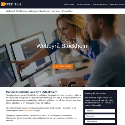 www.expediten.se startsida 2023