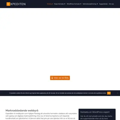 www.expediten.se startsida 2025