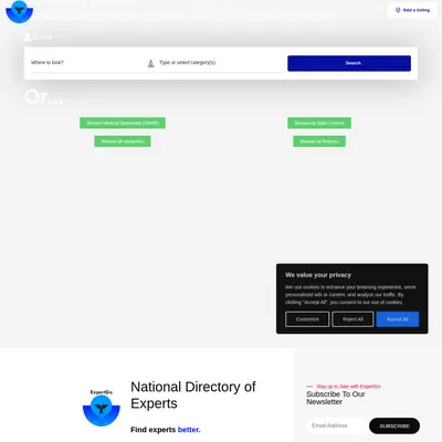 ExpertGo startsida 2024