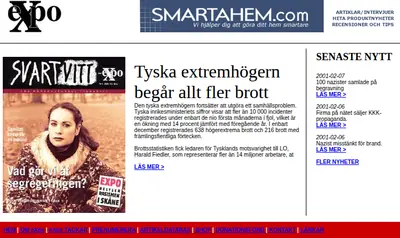 www.expo.se startsida 2001