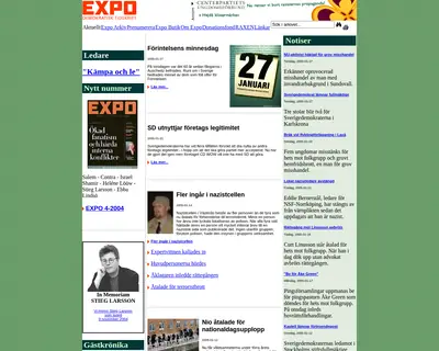 www.expo.se startsida 2005