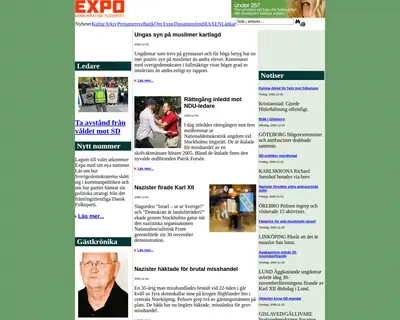 www.expo.se startsida 2007