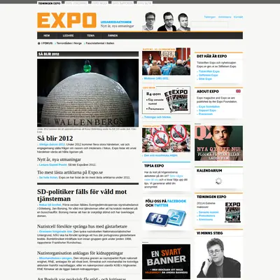 www.expo.se startsida 2012