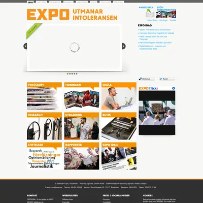 www.expo.se startsida 2018