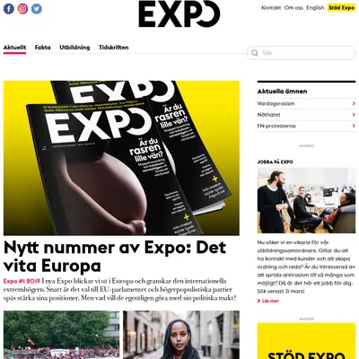 www.expo.se startsida 2019