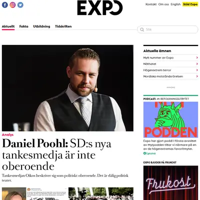 www.expo.se startsida 2020
