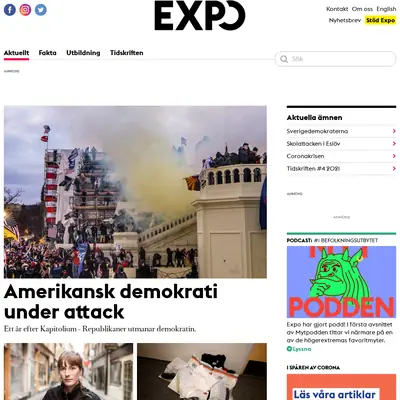 www.expo.se startsida 2022