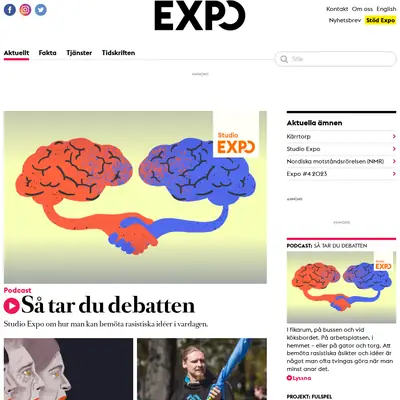 www.expo.se startsida 2024
