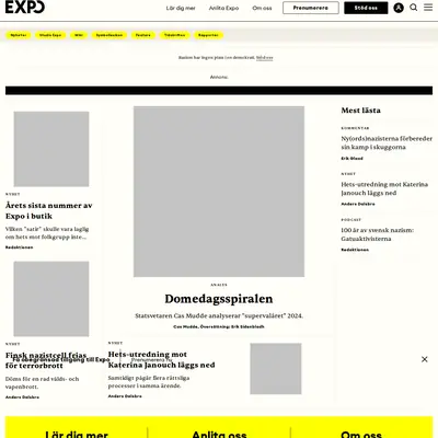 www.expo.se startsida 2025