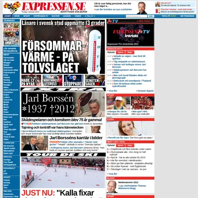 Expressen TV startsida 2013
