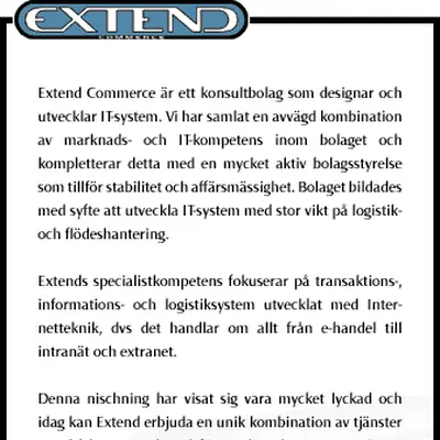 www.extend.se startsida 2002