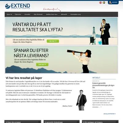 www.extend.se startsida 2012