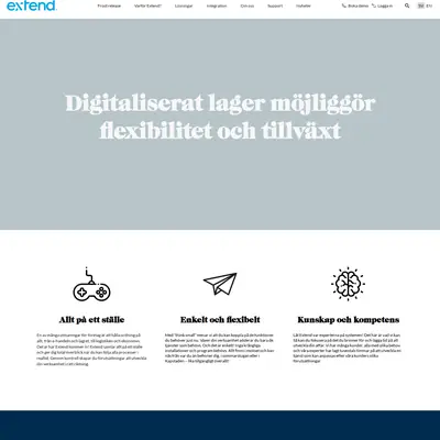 www.extend.se startsida 2021