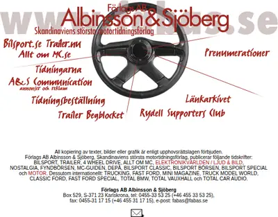Bilsport Classic Magazine startsida 2002