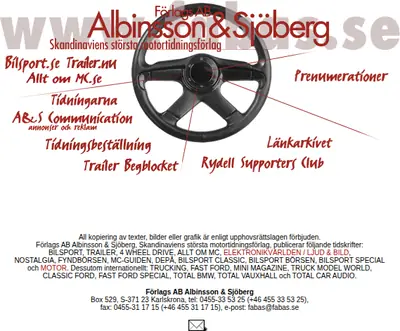 Bilsport Classic Magazine startsida 2003