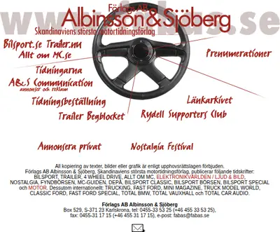 Bilsport Classic Magazine startsida 2004