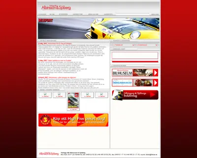 Bilsport Classic Magazine startsida 2007