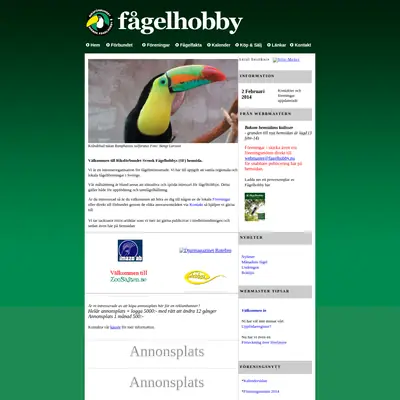 Fågelhobby startsida 2014