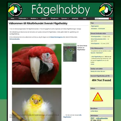 Fågelhobby startsida 2015