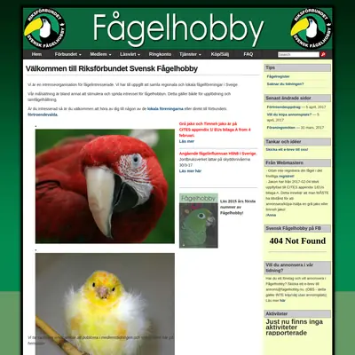 Fågelhobby startsida 2017