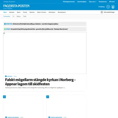 www.fagersta-posten.se startsida 2019