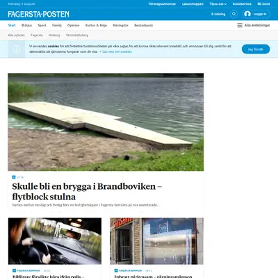 www.fagersta-posten.se startsida 2020