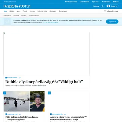 www.fagersta-posten.se startsida 2021