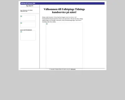 Falköpings Tidning Tidning för Falköpings stad och Falbygden. startsida 2009