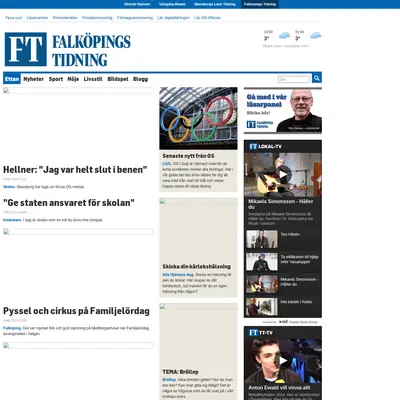 Falköpings Tidning Tidning för Falköpings stad och Falbygden. startsida 2014