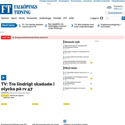 Falköpings Tidning Tidning för Falköpings stad och Falbygden. startsida 2019