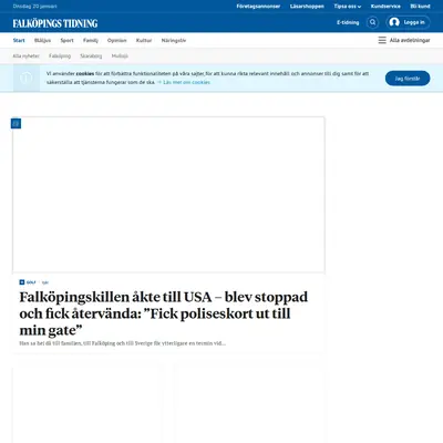 Falköpings Tidning Tidning för Falköpings stad och Falbygden. startsida 2021