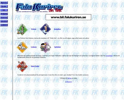 falukuriren.se startsida 1997