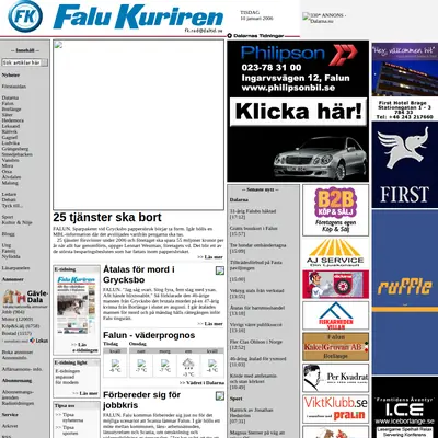 falukuriren.se startsida 2006