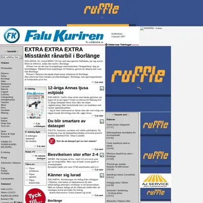 falukuriren.se startsida 2007