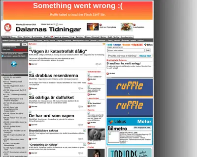 falukuriren.se startsida 2010
